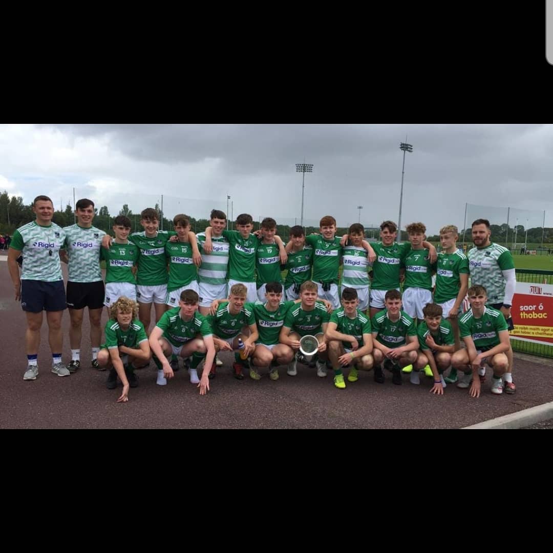 monaleengaa's tweet photo. A big day in Dublin this afternoon for Monaleen. These 4 men winning the National u15 Academy Dermot Early Cup and our U13s make the final of the @kcpurpleandgold hurling tournament. A big evening too in Cappamore at Senior Hurling Championship at 6. @LimerickCLG https://t.co/X4xngsPWhG