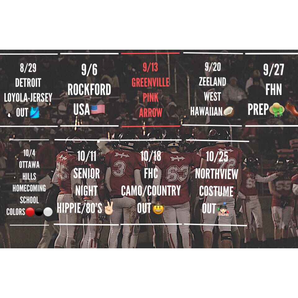 lowell_SS's tweet photo. ARE YOU READY KIDS? T-minus 12 days and we will fill the crowd to support the football team! We want to see everybody there. Here is the list of outings we have prepared and we are releasing it early in hopes that you find outfits that go ALL OUT. Can’t wait to see everyone!! https://t.co/iAbovWfP1U