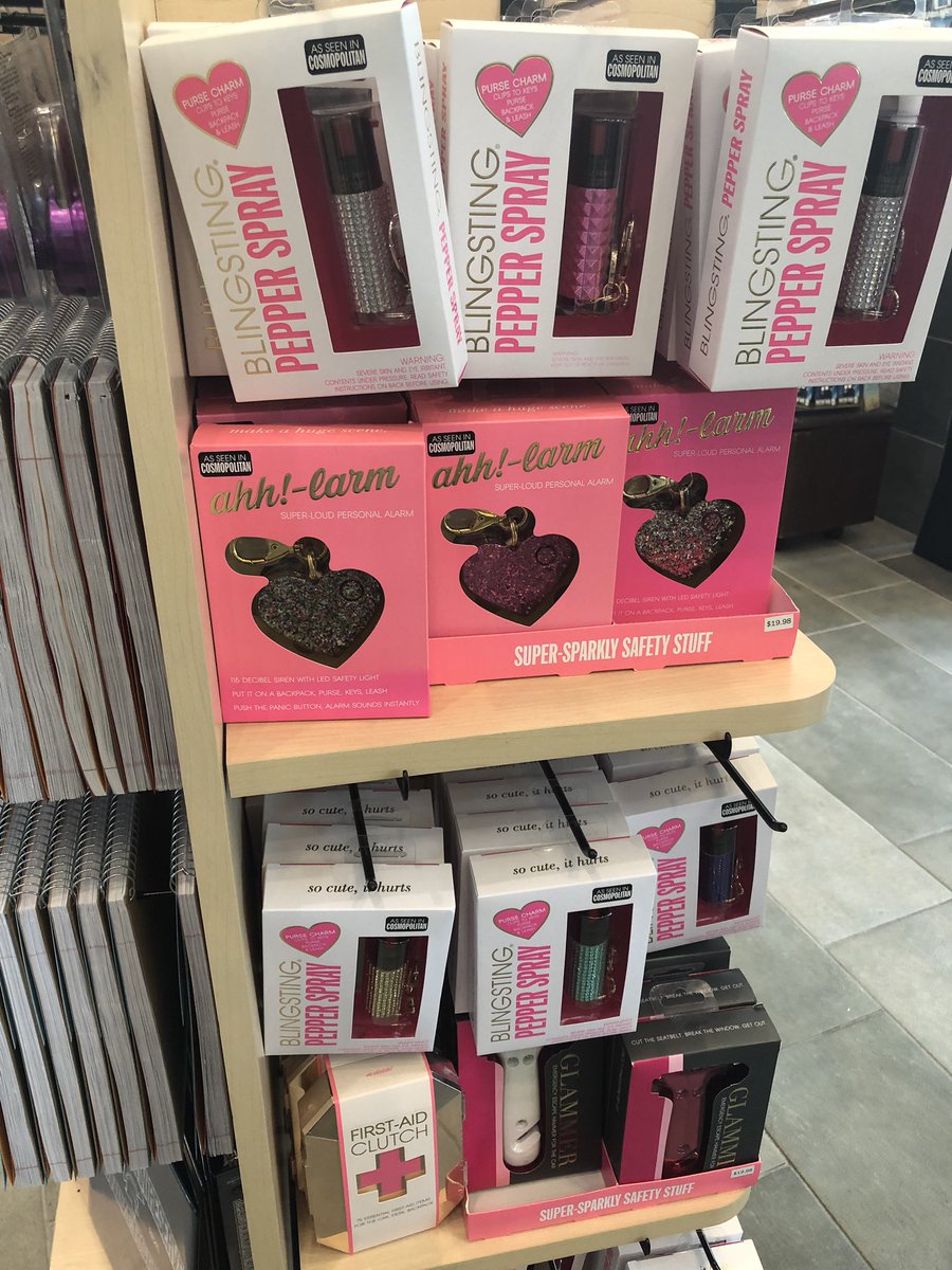CaitlinLeeKelly's tweet photo. So our campus bookstore is selling pink pepper spray and personal alarms. This is disappointing on so, so many levels. https://t.co/XHZcoqqAP7