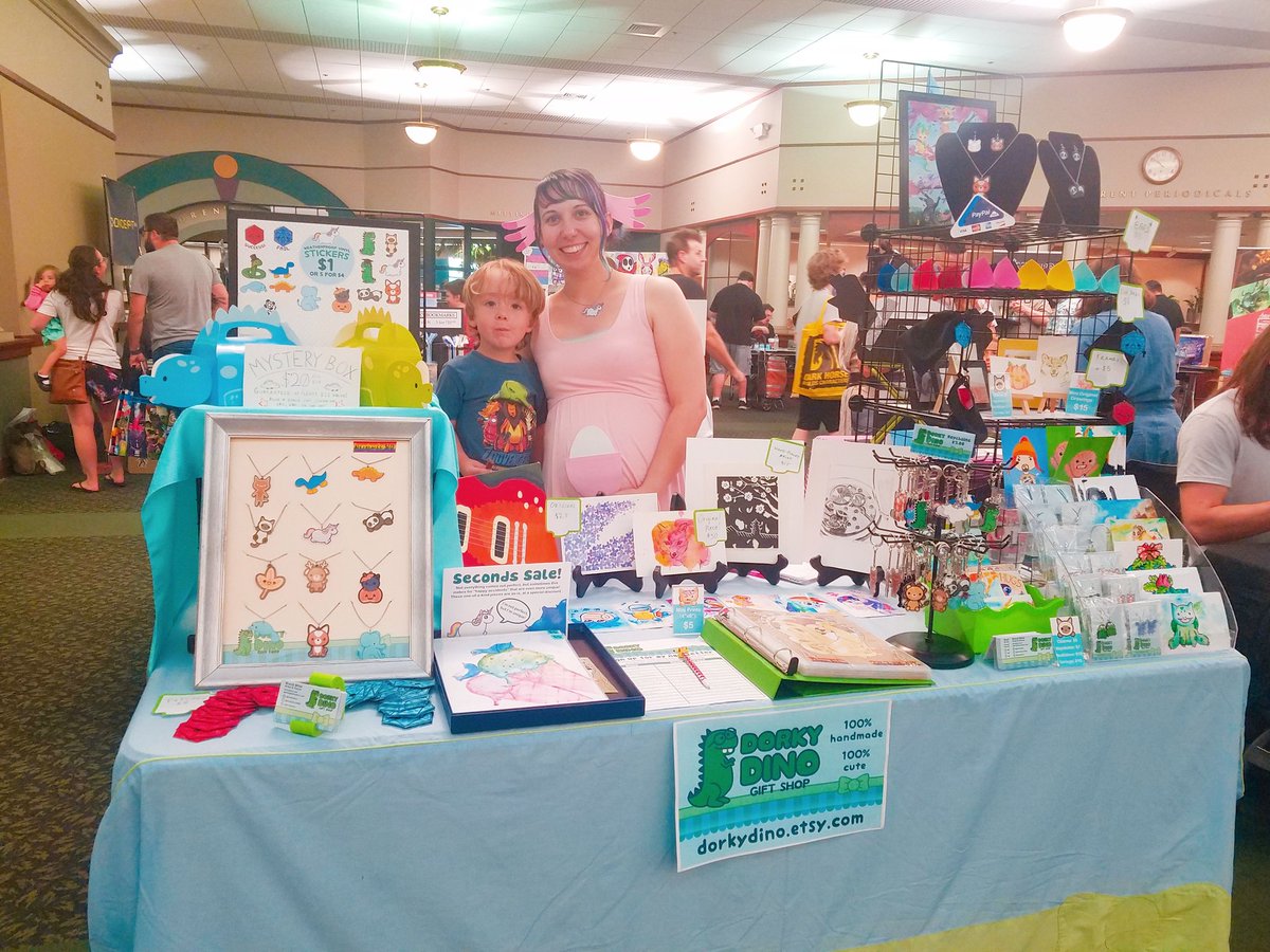 DorkyDinoGifts's tweet photo. I am at #LibraryCon2019 today until 5pm! If you're in the Springfield area, come out to this free event for lots of fun! @springfieldlib https://t.co/ol6XHyrGTz