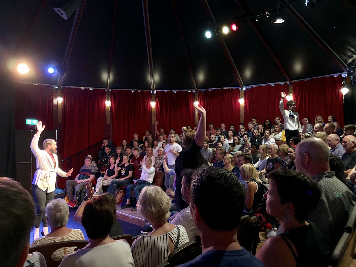 BrumKindOf's tweet photo. So Jekyll and Hyde from @isolatedog is the MOST fun show I’ve seen so far. Immersive, innovative and packed with sexy french accents and japes! I’m sorry I dumped you Dr Jekyll and apologise for my limited performance skills x #edinburghfringe https://t.co/mlq6QukXVO