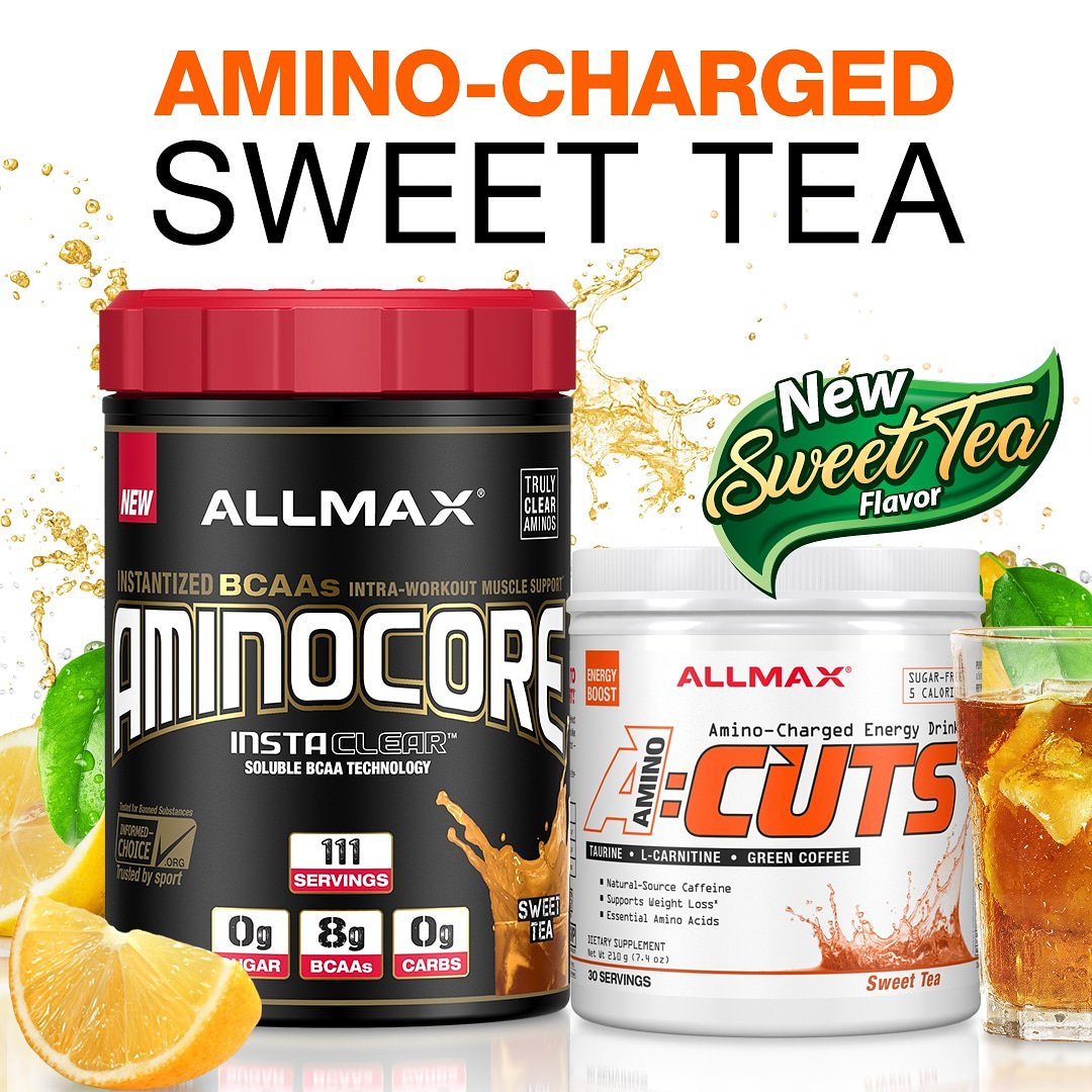ALLMAX's tweet photo. The perfect two punch combo to easily stack during your #workout. Perform at your highest level stacking our muscle-building aminos with our #energy booster New Sweet Tea flavor #ACUTS.
#ALLMAX https://t.co/k2G58Npp9N