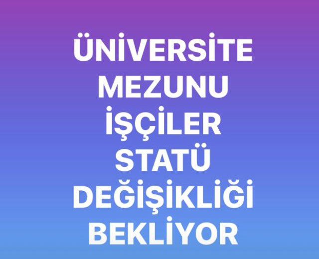 #ÜniversiteliİşçilerEndişeli
<a href="/RTErdogan/">Recep Tayyip Erdoğan</a> <a href="/dbdevletbahceli/">Devlet Bahçeli</a> <a href="/iletisim/">T.C. İletişim Başkanlığı</a> <a href="/tcbestepe/">T.C. Cumhurbaşkanlığı</a> @tccb_iko <a href="/tccbkabinesi/">T.C.Cumhurbaşkanlığı Kabinesi</a> <a href="/cbsbb/">T.C. Cumhurbaşkanlığı Strateji ve Bütçe Başkanlığı</a> <a href="/kilicdarogluk/">Kemal Kılıçdaroğlu</a> <a href="/meral_aksener/">Meral Akşener</a> <a href="/ZehraZumrutS/">Zehra Zümrüt Selçuk</a> <a href="/suleymansoylu/">Süleyman Soylu</a> <a href="/BeratAlbayrak/">Berat Albayrak</a> <a href="/Akparti/">AK Parti</a> <a href="/herkesicinCHP/">CHP 🇹🇷</a> <a href="/MHP_Bilgi/">MHP</a> <a href="/iyiparti/">İYİ Parti</a> <a href="/HMBakanligi/">T.C. Hazine ve Maliye Bakanlığı</a> <a href="/ailevecalisma/">Cshabakanligi</a> <a href="/TC_icisleri/">T.C. İçişleri Bakanlığı</a>