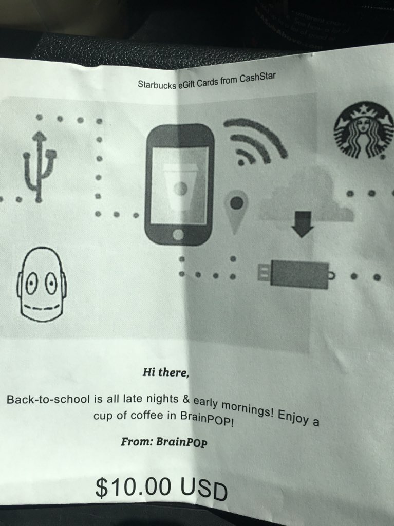 MrsHuber_DLC's tweet photo. Today’s sweet treat was sponsored by @brainpop !! Can’t wait to check out more coding resources from you all!! Thanks for the @Starbucks treat!! #learningrewards https://t.co/eurzQhdyy9
