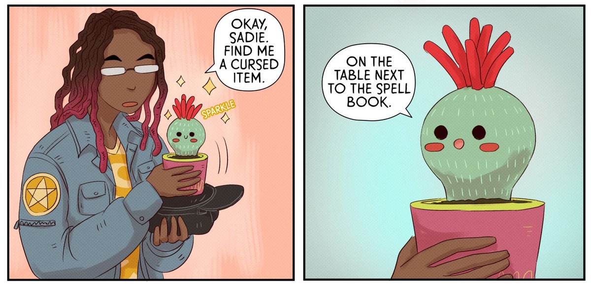 Hi read my webcomic #SunnyRainy there's
?cute cats
?lgbtq+ characters
? magic succulents
?halloween
https://t.co/gBiXal1Bqt 