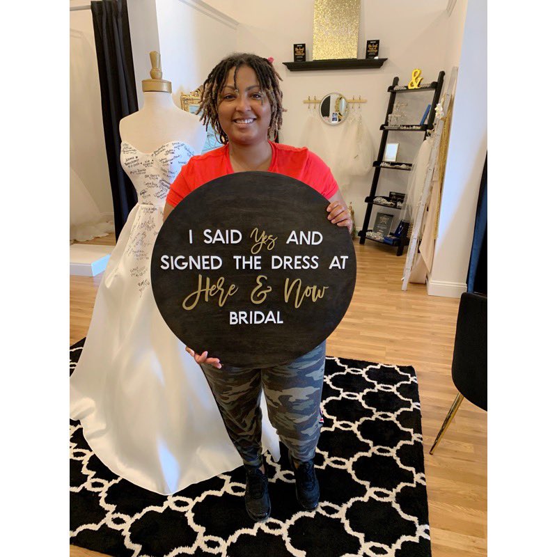 Love_Me_Nun's tweet photo. Today I said YES to my dress ππ°π½ #OnceUponaThompson #MrsThompsonComingSoon #May2020 https://t.co/guP47dfZH1