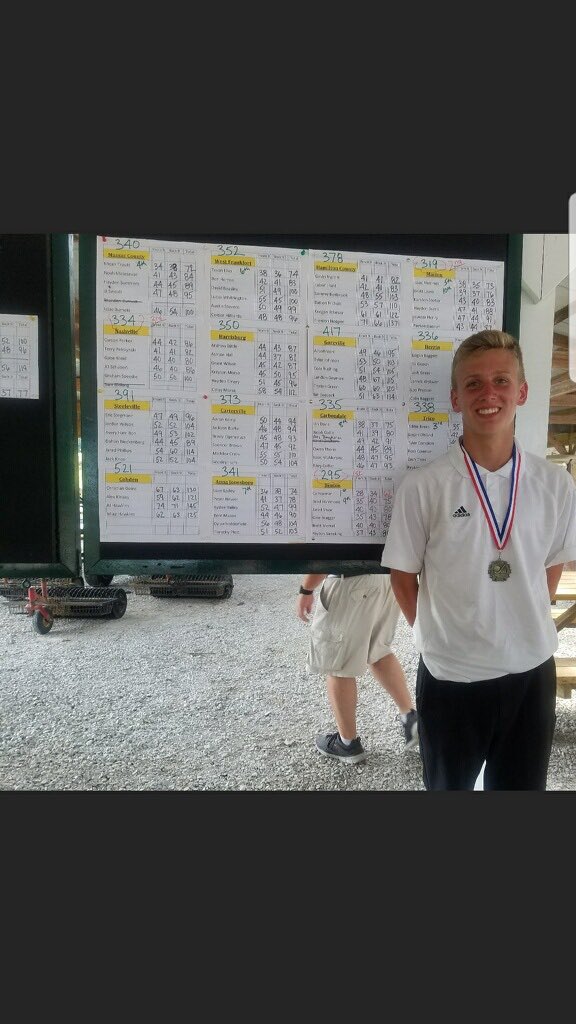 Terrier Boys Golf 🏌️ Team got 4th place today at the AJ Invite. Ian Davis shot 75 for 8th place!