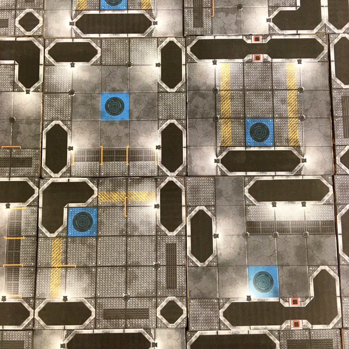 tacticaltechbg's tweet photo. Updated graphics to the board tiles! Added lights, vents, rails, and pillars!

#boardgame #boardgames #boardgamegeek #cardgame #analoggames #tabletopgames #gamenight #playmoregames #miniatures #figurines #gamer #scifigame #scifi #future #futuresoldier #spacemarines #spacemarine https://t.co/OIPwLMGEqA