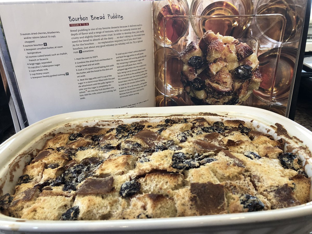 Bourbon Bread Pudding is on the menu tonight. Can’t wait to taste it <a href="/altonbrown/">Alton Brown</a> it smells amazing.