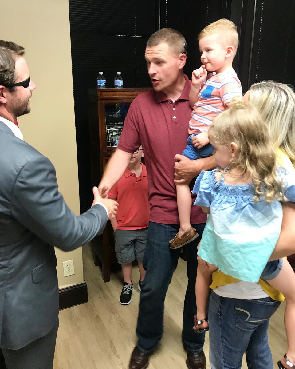 samforhouston's tweet photo. What a great opportunity for myself and my family to meet the great @RepDanCrenshaw! It was an honor! 🇺🇸#SamForHouston https://t.co/9eQ0uWD7Kr