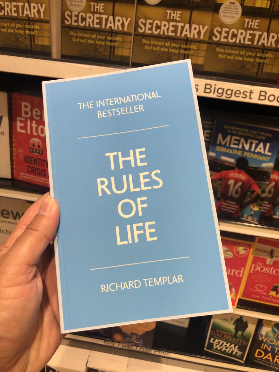 Rui_Barroca's tweet photo. At the airport killing time - #TheRulesOfLife by @RichardTemplar - Open the book randomly and I get this “No point handling out with people who don’t make you feel good” #ItsAllAboutPeople ✌🏼 https://t.co/5baApYmu9n