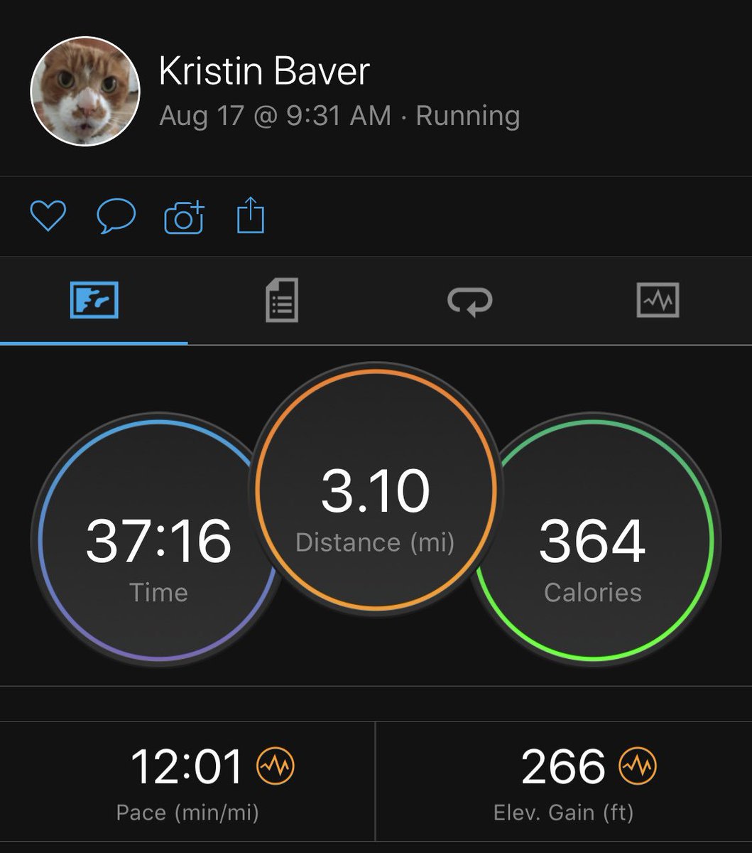 KristinBaver's tweet photo. Improved another 40 seconds per mile over last weekend. It’s amazing what changing up the intervals can do. #rundisney #starwars #rivalrun training https://t.co/lFLk2jeK3A