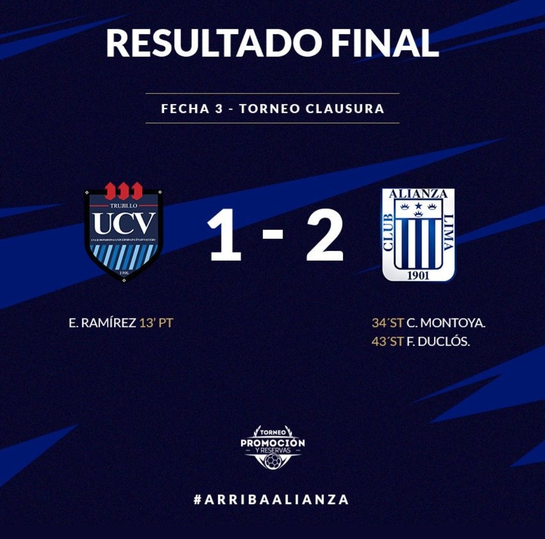 fernandodavilac's tweet photo. Con goles de Montoya y Duclos @ClubALoficial le volteó el partido a #UCV
#ReservasAL https://t.co/vK0TqHqdFh