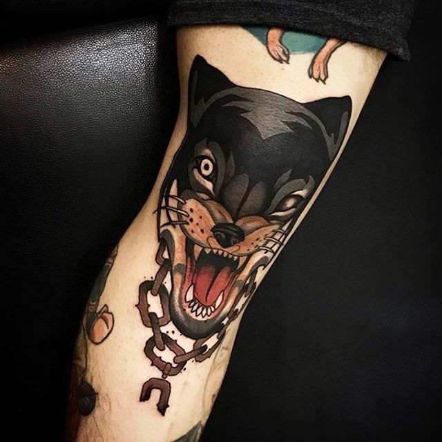 TridenteInk's tweet photo. Wolf 🌑 
#flashwork #flashworkes #ink #inked #tattoo #ntgallery #neotrad #neotraditional #gdl https://t.co/hIdtS3Qs4s https://t.co/4GjDA16NxZ