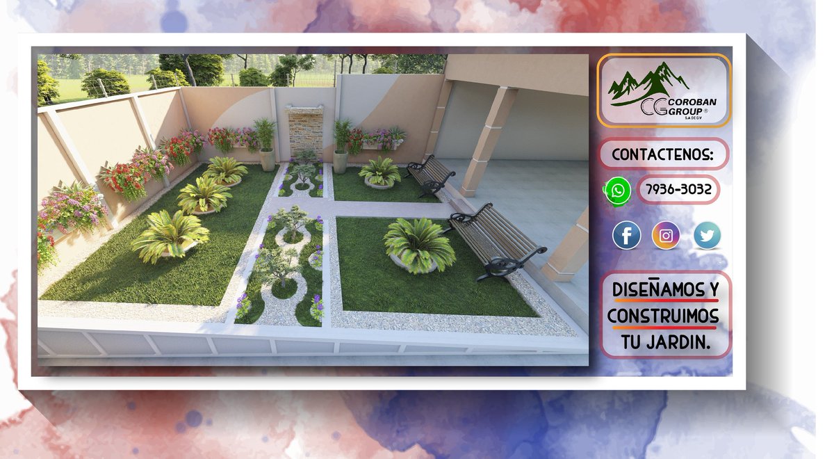CorobanGroup's tweet photo. Diseñamos y Construimos tu Jardín #gardendesign #arte #beautiful #diseño_jardines https://t.co/syZRq9v65U