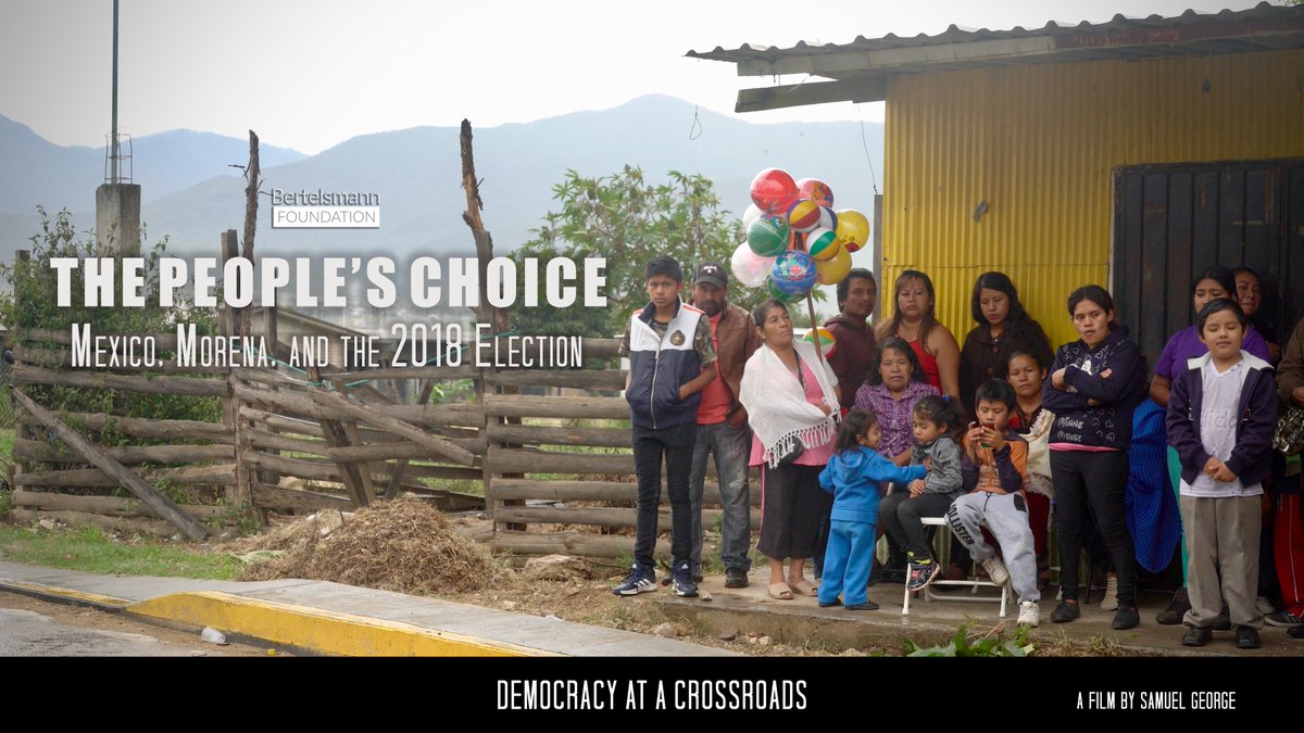 Very very happy that The Peoples Choice: Mexico, MORENA, and the 2018 Election has been selected for the Seattle Latino Film Festival! Thrilled to bring these stories from Oaxaca, Juarez and Mexico City to the Northwest! @BertelsmannFdn @SeattleLatinoFF