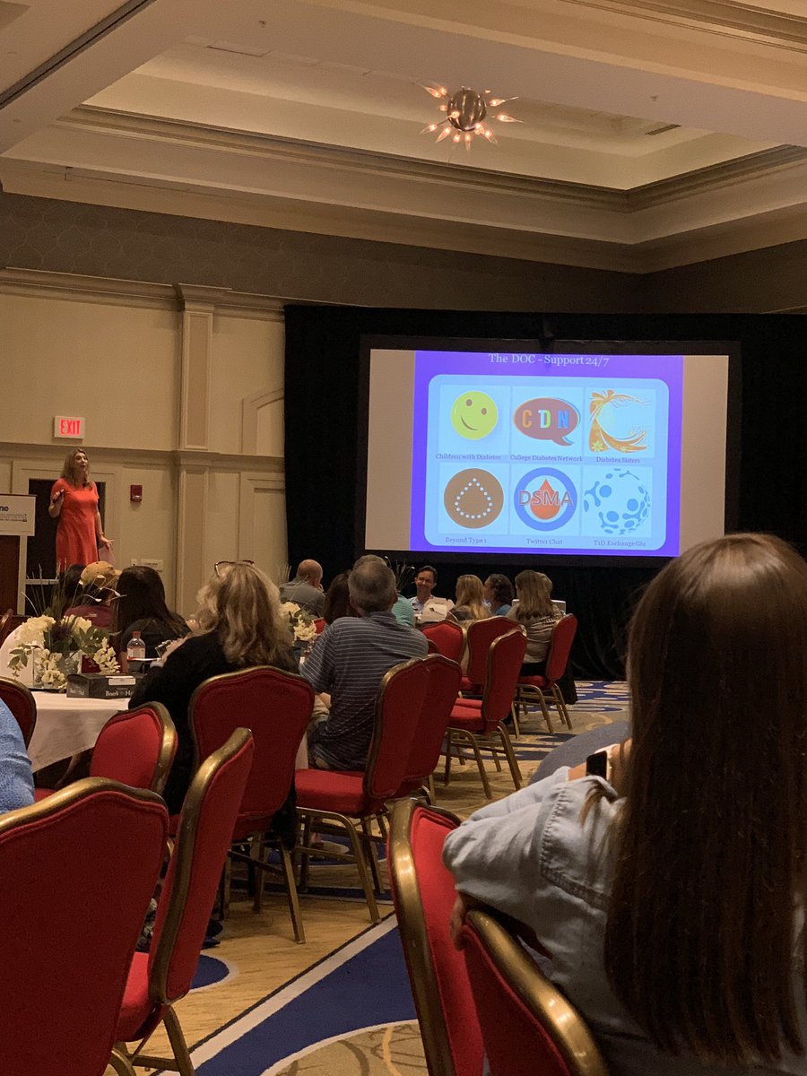 A1CBelowSeven's tweet photo. @staceysimms talking about #diabetes connections-love the #dsma and @diabetessisters shout outs 😊❤️ @JDRFCVC #TypeOneNationSummit https://t.co/gGd0nziPaT