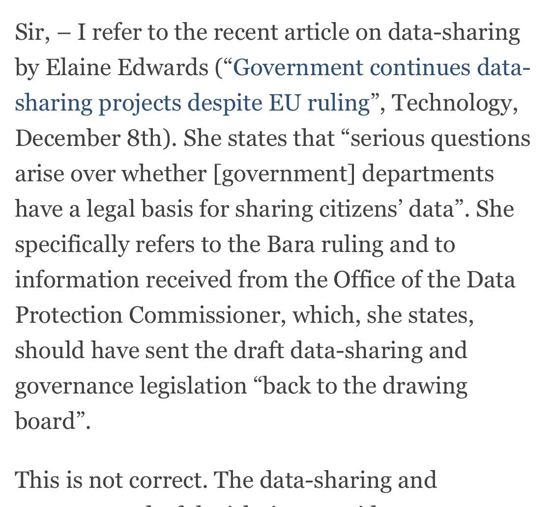 I could tweet the whole letter out, but let’s just say there can be few dismissive missives which match it for failing to stand the test of time.2016, remember. DPER’s SecGen simply denied the (completely accurate) warnings available.