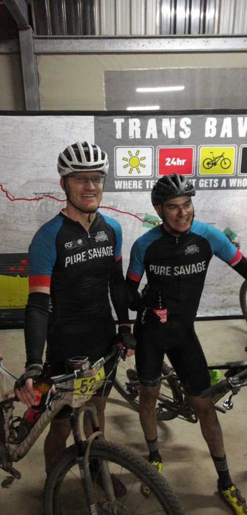 TeamPureSavage's tweet photo. Well done to the Savages for coming in 4th place in a sprint at @EcoBoundEvents Transbaviaans !! The boys closed a 19 minute gap to 7 minutes!! #PureSavage #hammer #ciovita #dirtroadies #reallyimpressed https://t.co/ciDlWIqUti
