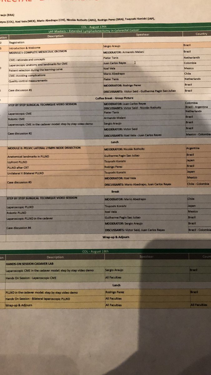 juanreyesmd's tweet photo. Now LAF MASTERS 2019 Launched. Extended Lymphadenectomies in Colorectal Cancer. #BeyondtheProcedure #LAFMasters2019 https://t.co/jlxeKbxecl