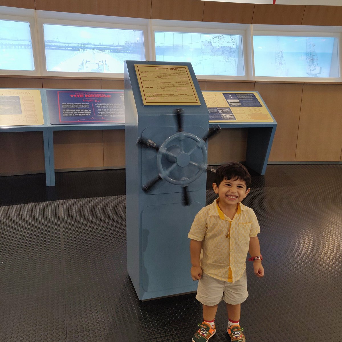 MTChronicles's tweet photo. Little man's first ship visit, and what a ship to visit. The Queen Elizabeth 2 showed us why she is still a legend.
#qe2 #mydubai #queenelizabeth2 #dubai #ship #minarashid #littlesailor #sailor https://t.co/K3DuGHezZp
