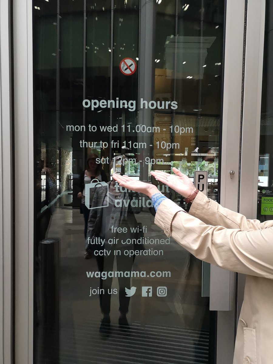 frany0n's tweet photo. @wagamama_uk moorgate you're lying. Not open at all on Saturday. https://t.co/oXiP7jfs7W