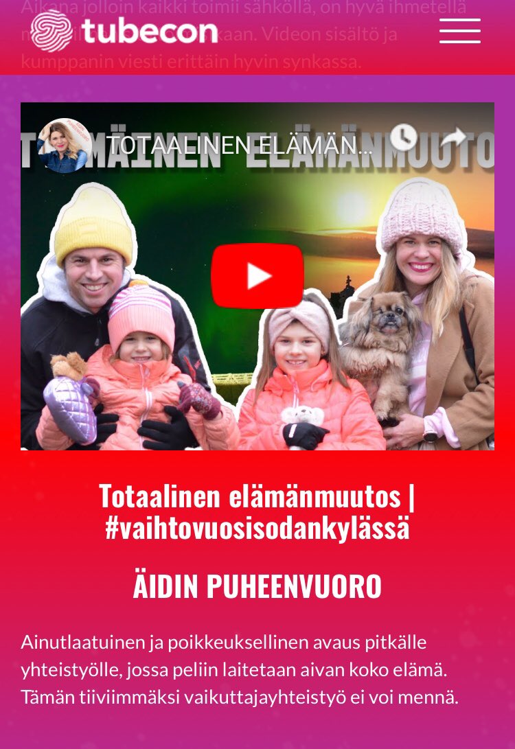 MinnaOjanpera's tweet photo. Päivä @TUBECONfi’ssa. #vaihtovuosisodankylässä oli ehdolla vuoden kaupallinen yhteistyö-kategoriassa yhdessä @RoniBackYT @EnergiaHelen ja #HurHur @Liikenneturva kanssa. Onpas mukava olla @MTKry kanssa vuosikumppanina tässä ainutlaatuisessa ja poikkeuksellisessa yhteistyössä! https://t.co/EMITNOJh8c