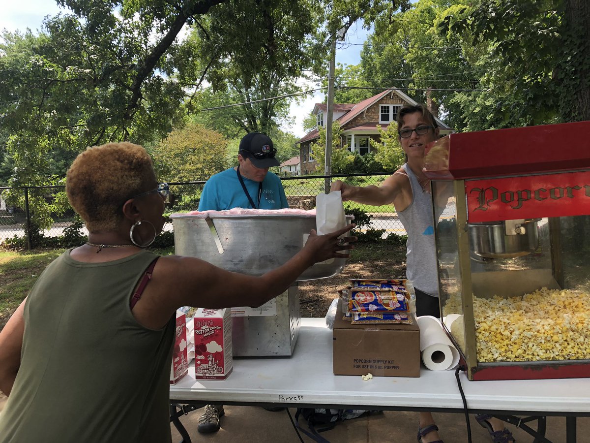 Lots of food here at our Family Block Party!