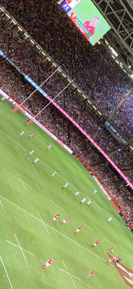 5amJones's tweet photo. ‘We’re a team of 3.3 million... so we can be happy with that’! No 1 in the World... #whatatimetobealive #WALvENG #RWC2019 #WRU #Japancalling #Cardiffonmatchday #Biggarandbetter #Taskerswatching https://t.co/EYlSzN13Rj