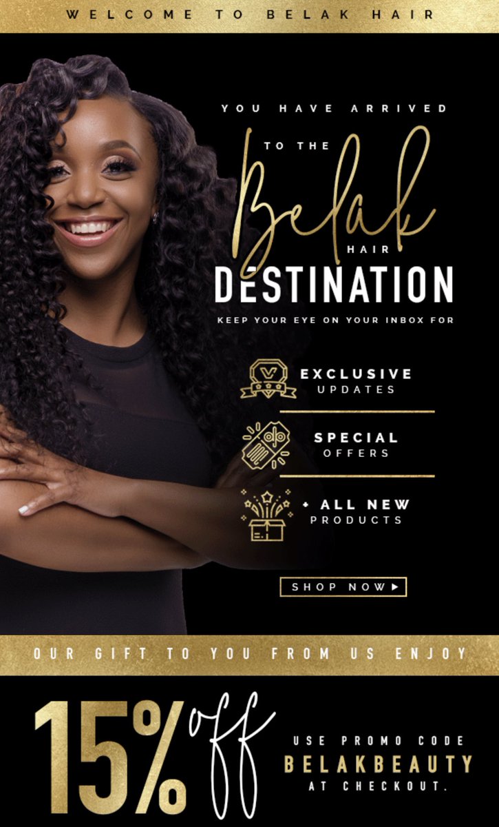 We here at Belak Hair want to say THANK YOU for following and supporting us. We are giving all of our first time customers 15% off their entire purchase when they place their first order. SHOP NOW at belakhaircollection.com use promo code BELAKBEAUTY at checkout.