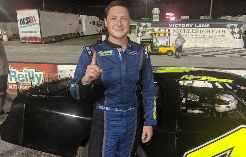 RacingAmerica's tweet photo. Georgia Boy @KylePlott Swings the Kitchen Fence for First @5FlagsSpeedway Win: https://t.co/3gSHUED0Oj https://t.co/H0AxpffAa9