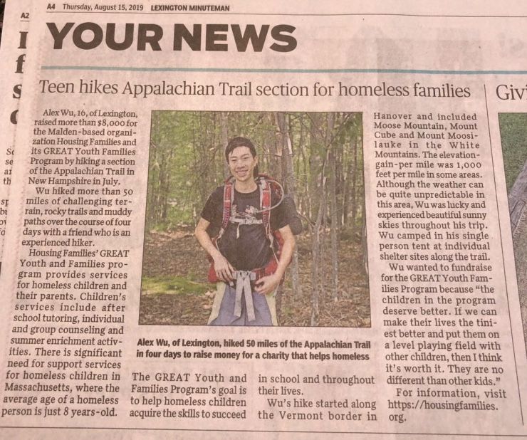 Origami4Kids's tweet photo. Alex has further extended his community service by raising funds for Housing Families Inc. with his 50 mile hike along the Appalachian Trail. On Facebook and Go Fund Me, he fundraised a total of $8,000. 
Read more about Alex's Trip: https://t.co/F9KW93r784 https://t.co/75yz8VaUtg