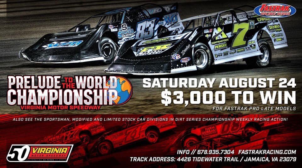 We will be taking tonight off! We will be back in action on Saturday <a href="/vamotorspeedway/">Virginia Motor Speedway</a> for the $3,000 to win Prelude to the World Championship.