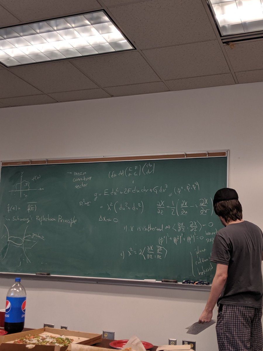 SpicyPepperJack's tweet photo. Yesterday a friend in the Math Department invited me to come speak about my work. This was what the first presenter was doing... I felt a bit out of place 😂 #mathisscary https://t.co/lXeygBN7xN
