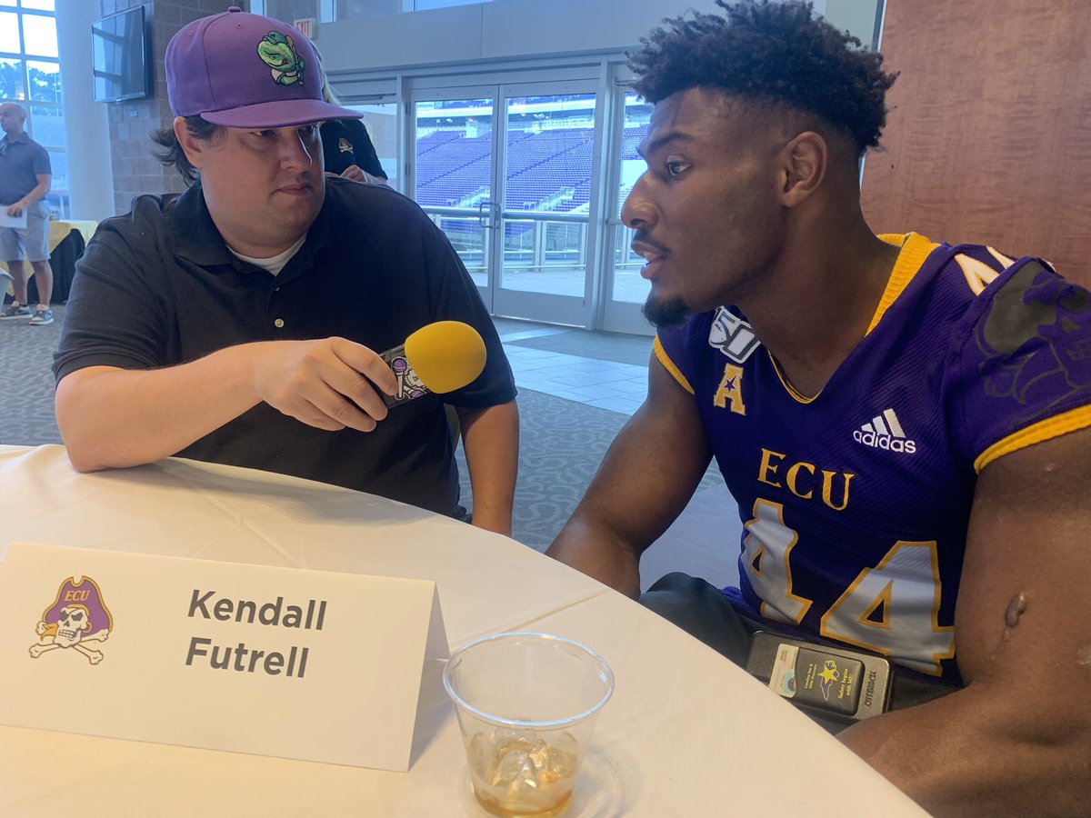 “I love the Undertaker, Jeff Hardy, John Cena. I loved wresting growing up”
- @ECUPiratesFB DE Kendall Futrell at #ECUMediaDay on favorite wrestlers https://t.co/yHBMrD5Zo7