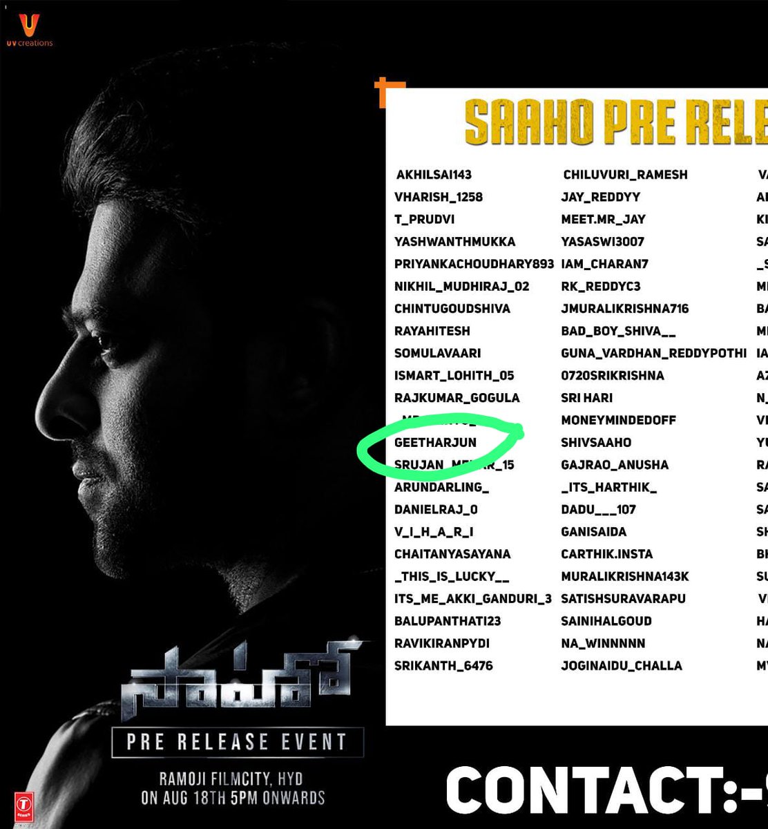Geetharjun8's tweet photo. One more....๐คฉ but this time big one...#SahooContestWinner mine & my darling @RaniBobba favoriteโค #prabhas๐
#PreReleaseEventTomorrow won this pass for my rani papa..๐ This is my gift for u rani papa๐ #happyfriendshipday manam eppudu celebrate chesukunte appude frndshp day๐
๐ https://t.co/NXdEiIMLry