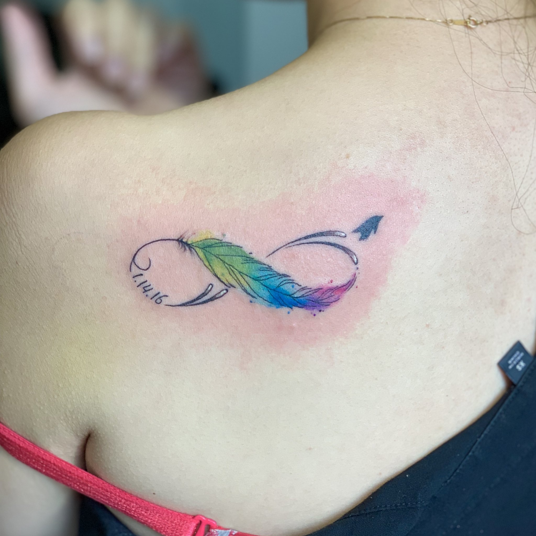 Update 83+ watercolor infinity feather tattoo latest in.eteachers