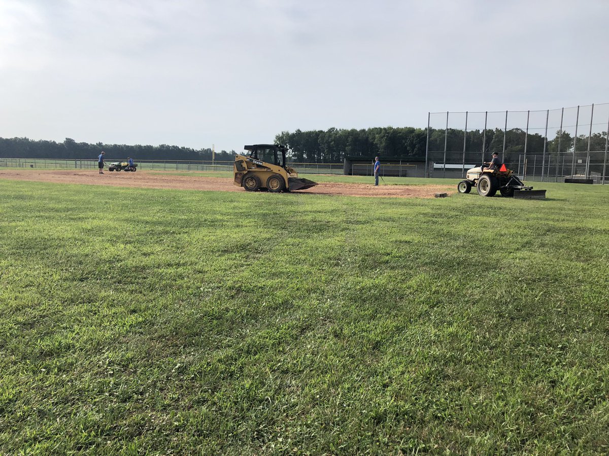 FPBaseball's tweet photo. Heavy equipment out today. Field should be in great shape come spring! https://t.co/72KAtv2SdL