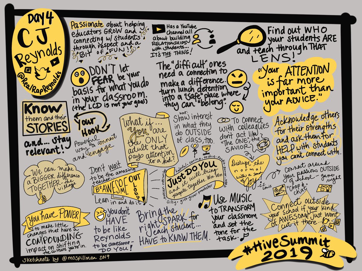 MaggieMaslowski's tweet photo. Thank you @mrmatera for sharing @realrapreynolds message about taking the time to KNOW students and their stories "ATTENTION is far more important than your ADVICE" #educatoressentials #motivate2educate #hseduchat #jtlearn #edtechusf #edtechusf675 https://t.co/ONRlThtugY