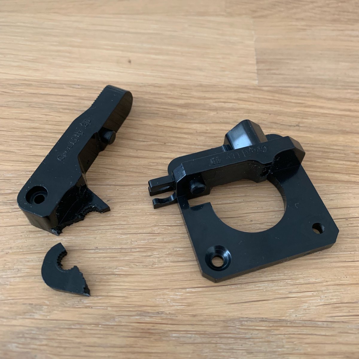 drexore's tweet photo. Five weeks in and had to replace the extruder for a metal one. A piece had broken off and was already showing signs of wear from filament passing through. Installed a metal version. Hopefully will this (mostly) resolve the under-extrusion issues I am having...
#creality #cr20pro https://t.co/aKFA6XNVfq