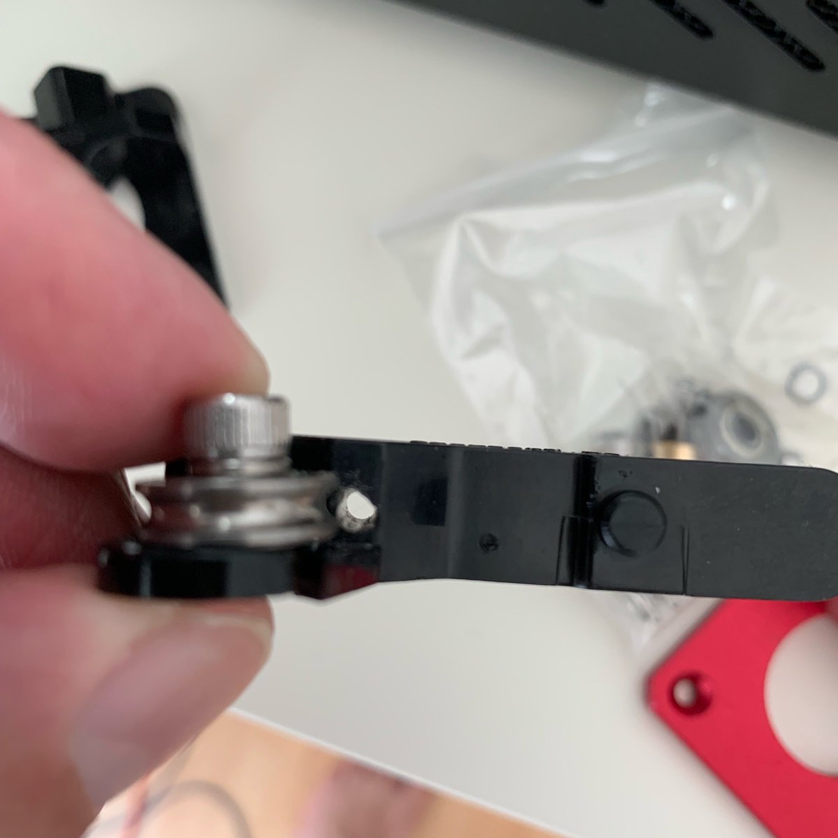 drexore's tweet photo. Five weeks in and had to replace the extruder for a metal one. A piece had broken off and was already showing signs of wear from filament passing through. Installed a metal version. Hopefully will this (mostly) resolve the under-extrusion issues I am having...
#creality #cr20pro https://t.co/aKFA6XNVfq