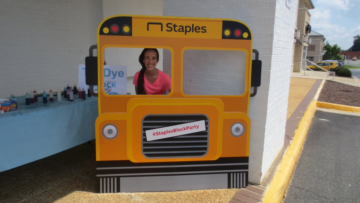 rmns08's tweet photo. Thank You Staples Fredericksburg for your support of teachers and schools this weekend and throughout the year! #BlockParty #ThankaTeacher #MakeaDifference #sweepstakes @StaplesStores https://t.co/sYddtpW372