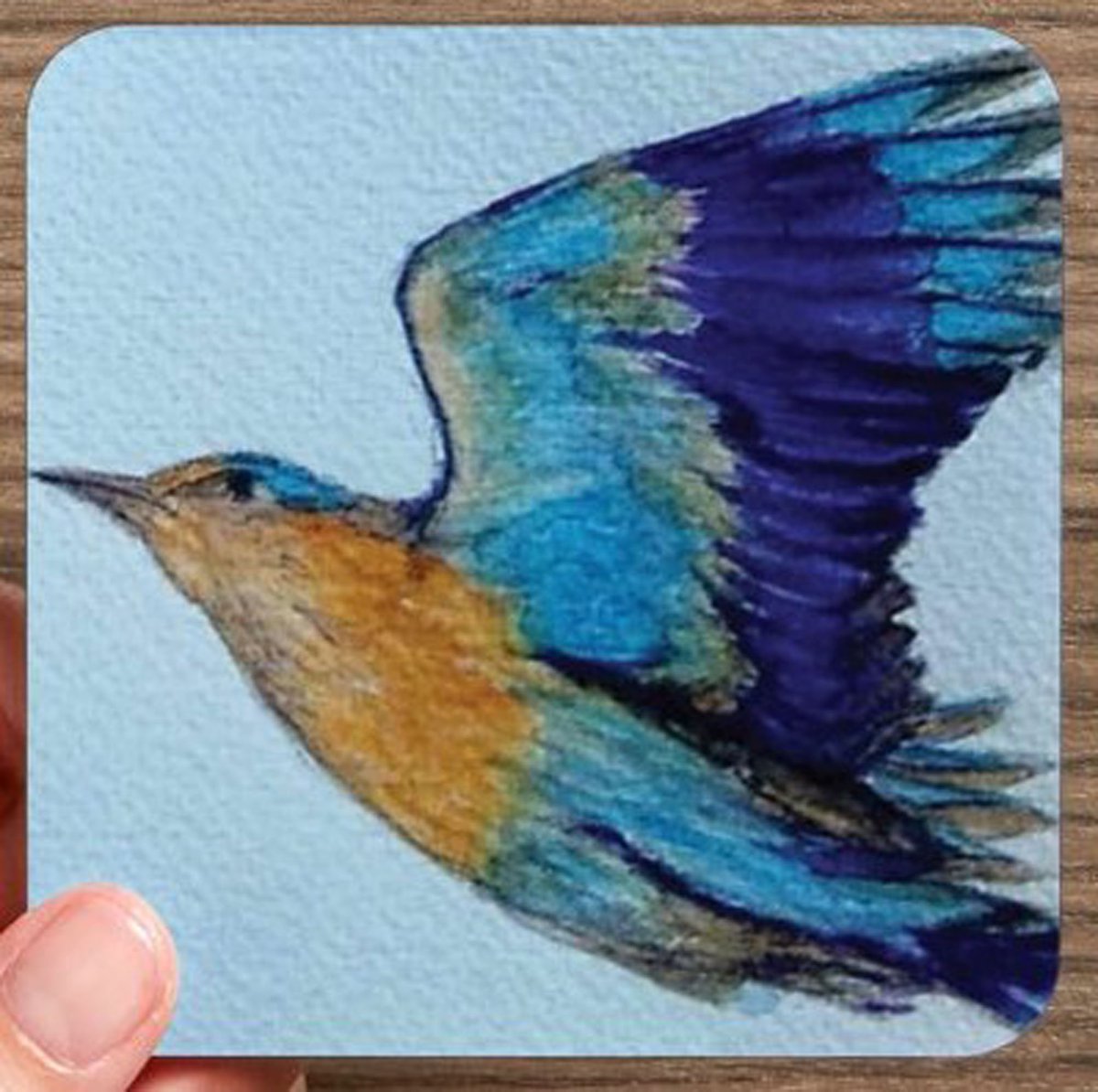 Ramandj's tweet image. A set of 4 coasters Ideal for gifting/ decorating living room/ bedroom with a reprint of handmade flying bird painting/real painting effect  zcu.io/LwgN 
#milkcoasters #drinkcoasters #uniquecoasters #beveragecoasters