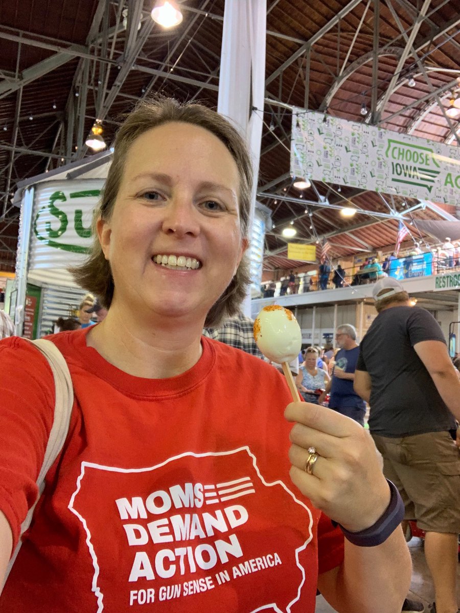 momimbored's tweet photo. My annual first food on a stick: egg. #ISF19 #nothingcompares With the fam the fair, #KeepGoing. @MomsDemand. https://t.co/N4bzb43OkA