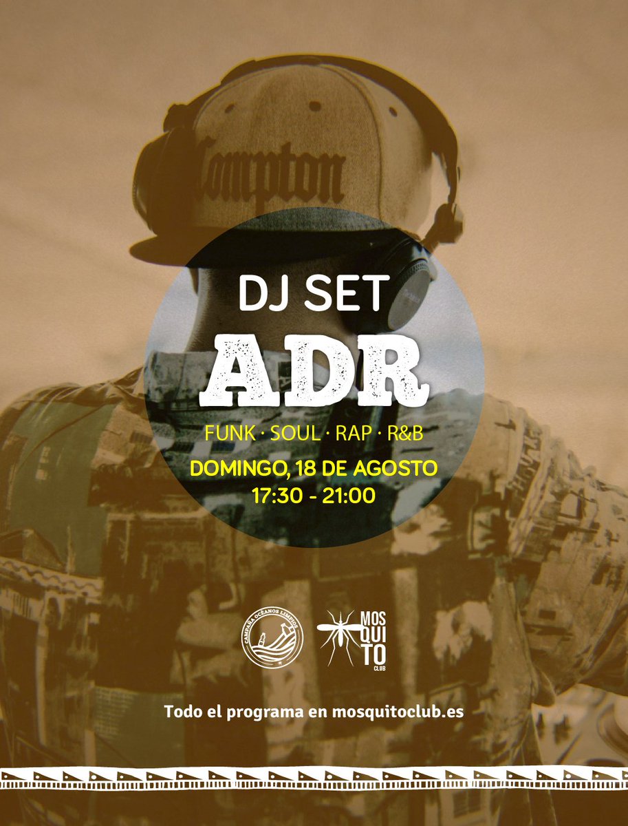Mosquito_Club's tweet image. Mañana tenemos una nueva oportunidad de disfrutar de un DJ Set e Dj ADR en MosquitoClub. #Funj, #Soul #Rap #R&amp;amp;B para un domingo de playa y Jaima. 

#DJSetsMosquito #MosquitoCLub #MosquitoPuntaUmbria #DJSETS