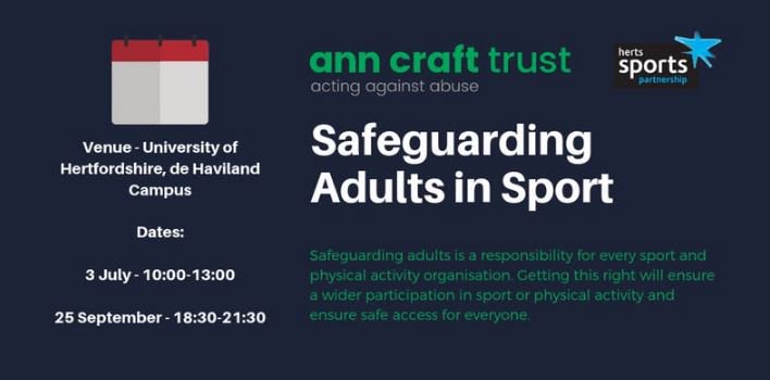 sportinherts's tweet photo. Safeguarding Adults in Sport
📆25 Sept
⏰6.30 - 9.30pm
🖲 @UniofHerts

This course is anyone working with adults in sport with a direct responsibility for player’s welfare and who may recognise and raise concerns of adult safeguarding issues.

https://t.co/UPSJbO8Sgb https://t.co/eidVk9T6OA