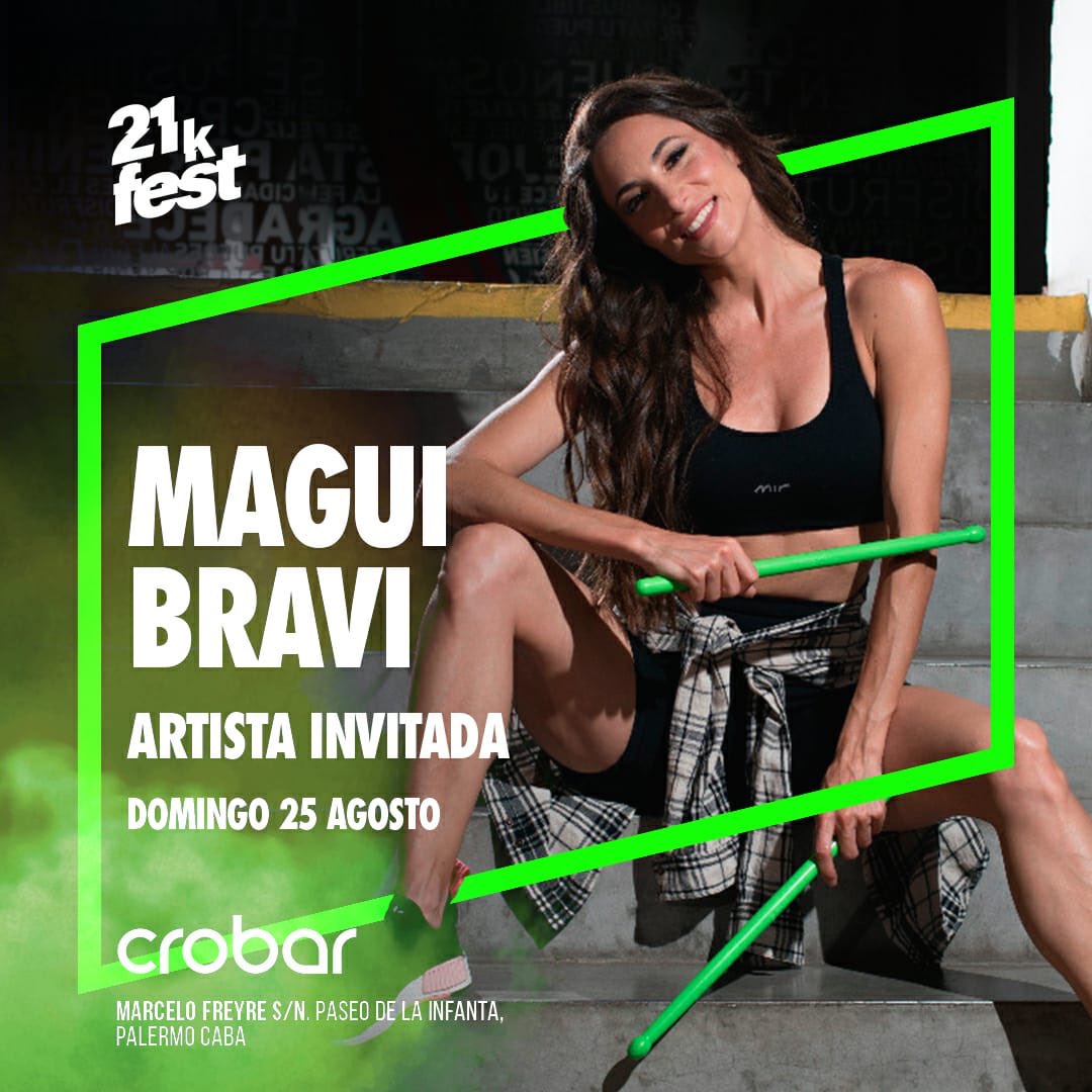 magdalenabravi's tweet photo. Dejo esto por aquí 25/8 nos vemos en @CrobarClub ! Con mi Crew de @POUNDfit lo damos todo ! @21kFest 💚🤘🏻⚔️ cc @chorilisazo @pollobroggi @maidemarchi @ronadblack ENTRADAS : @TicketekAr 💫😚 https://t.co/rP3GSgsBUA