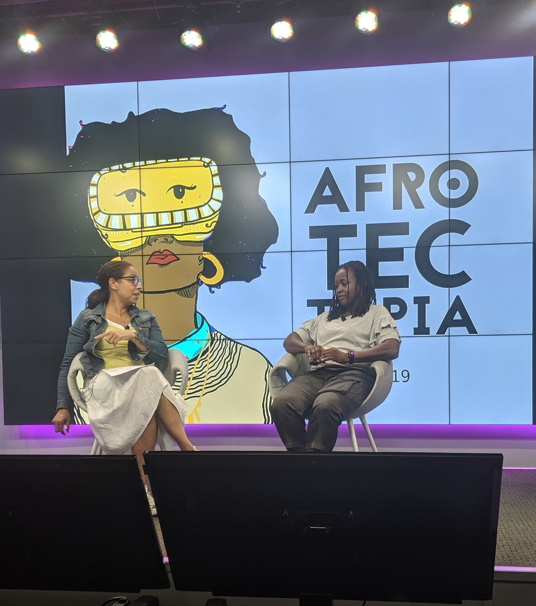 notkosi's tweet photo. ...@stephdink's fireside chat w/ @AdaoraUdoji about the imminent and drastic changes to life as we know it with the advent of AI had me SHOOK. I left so inspired to take advantage of the opportunities AI presents black artist-technologists. #Afrotectopia2019 https://t.co/Endyulsqp7