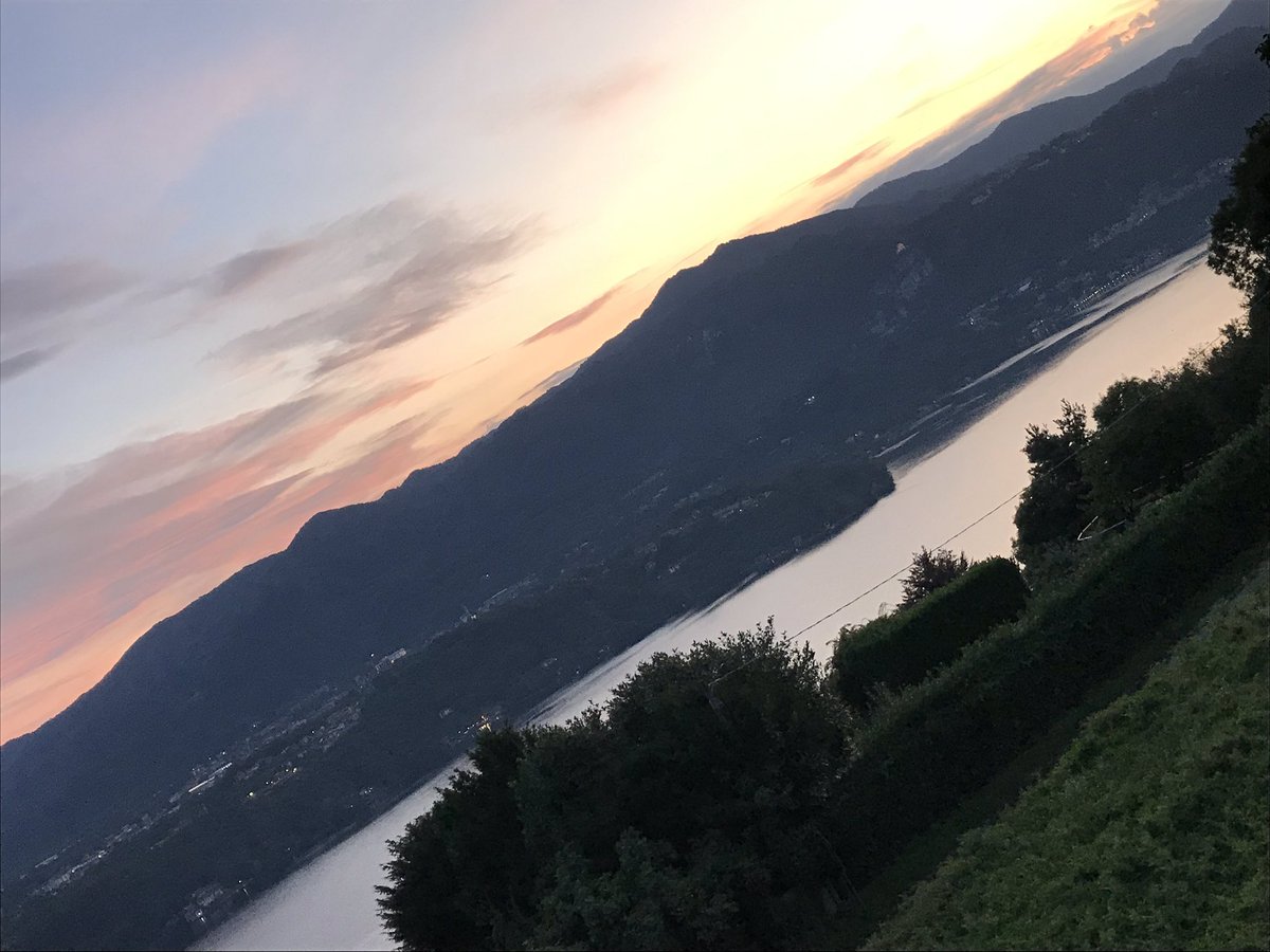 LakeOrta's tweet photo. The recently restored facade of #SantAntonio at #Vacciago in the evening light. #LakeOrta https://t.co/Nz4jLwq8Qn