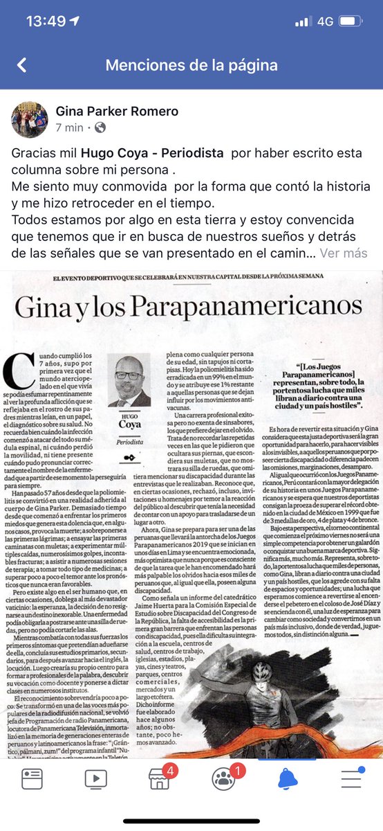 Hcoya's tweet photo. Gracias a ti Gina Parker por permitirme compartir tu historia, ser una fuente de inspiración para todos y a aquellos que, muchas veces, se quejan de las cosas insignificantes que enfrentan en la vida. https://t.co/ucEDDfqwKX
